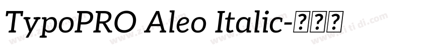 TypoPRO Aleo Italic字体转换